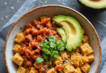 Probiotic-Packed Kimchi & Tofu Scramble Bowl